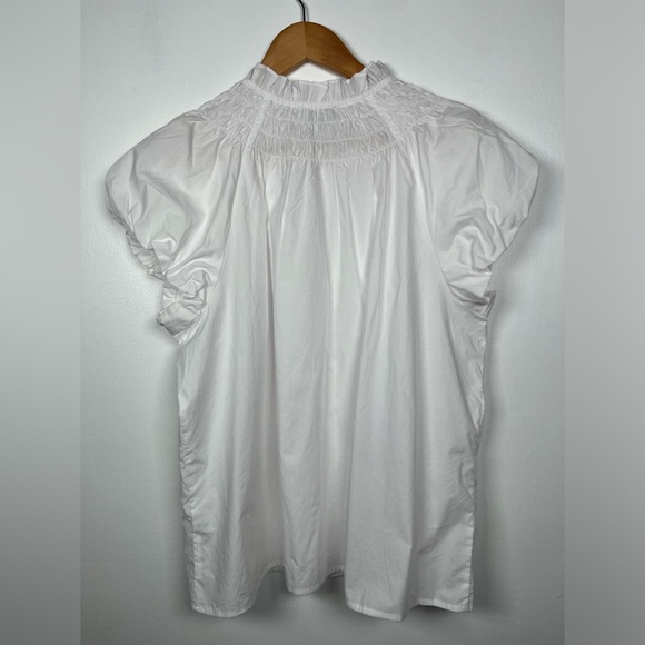 NWT J.CREW Size XXS, XL, XXL Smocked-neck top White - Picture 9 of 15